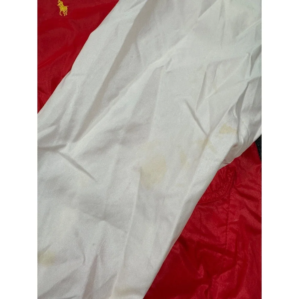 Polo Ralph Lauren Vintage Spell Out Windbreaker Jacket Red White Men's XL